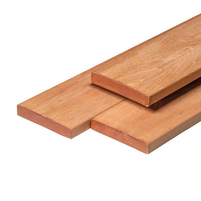 Bangkirai hardhout plank 1,9 x 9,0 x 400 cm geschaafd