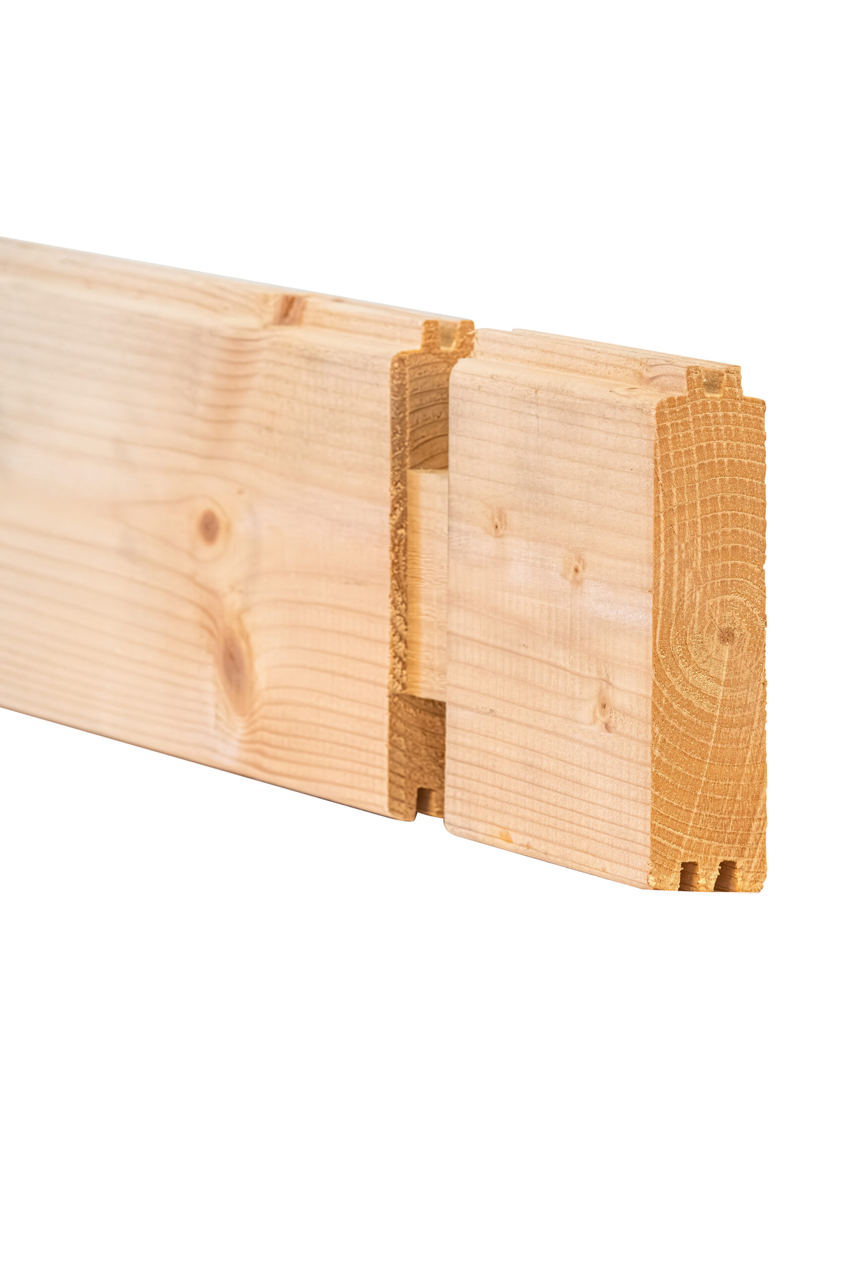 Blokhutprofiel 34 mm p/m | geschaafd | vuren | onbehandeld