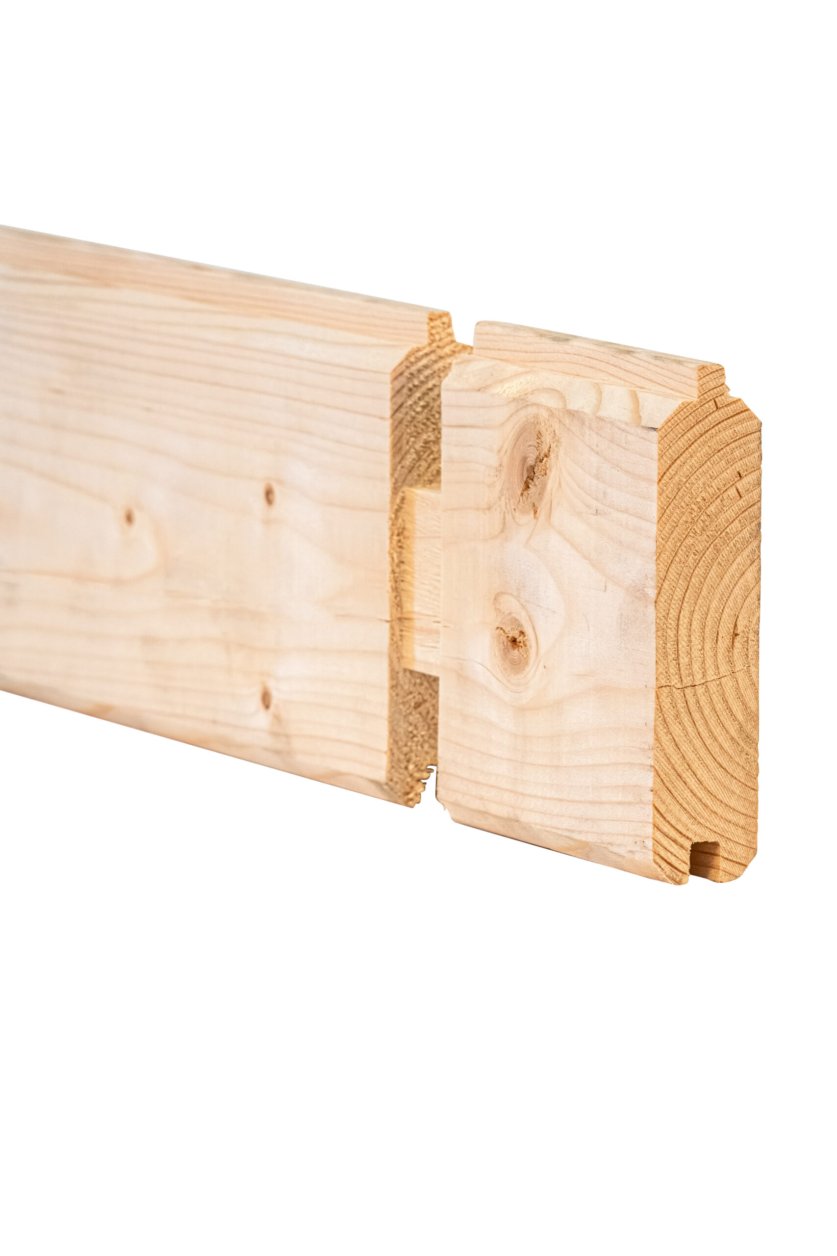 Blokhutprofiel 28 mm p/m | geschaafd | vuren | onbehandeld