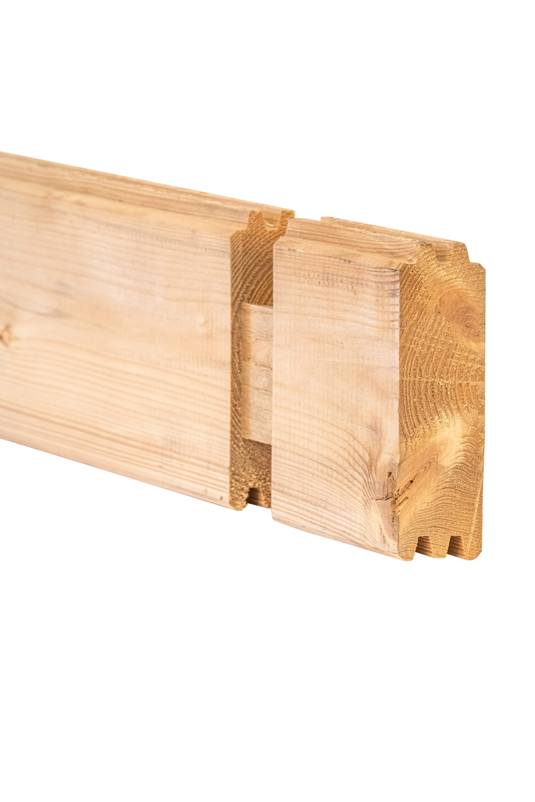 Blokhutprofiel 40 mm p/m | geschaafd | vuren | onbehandeld