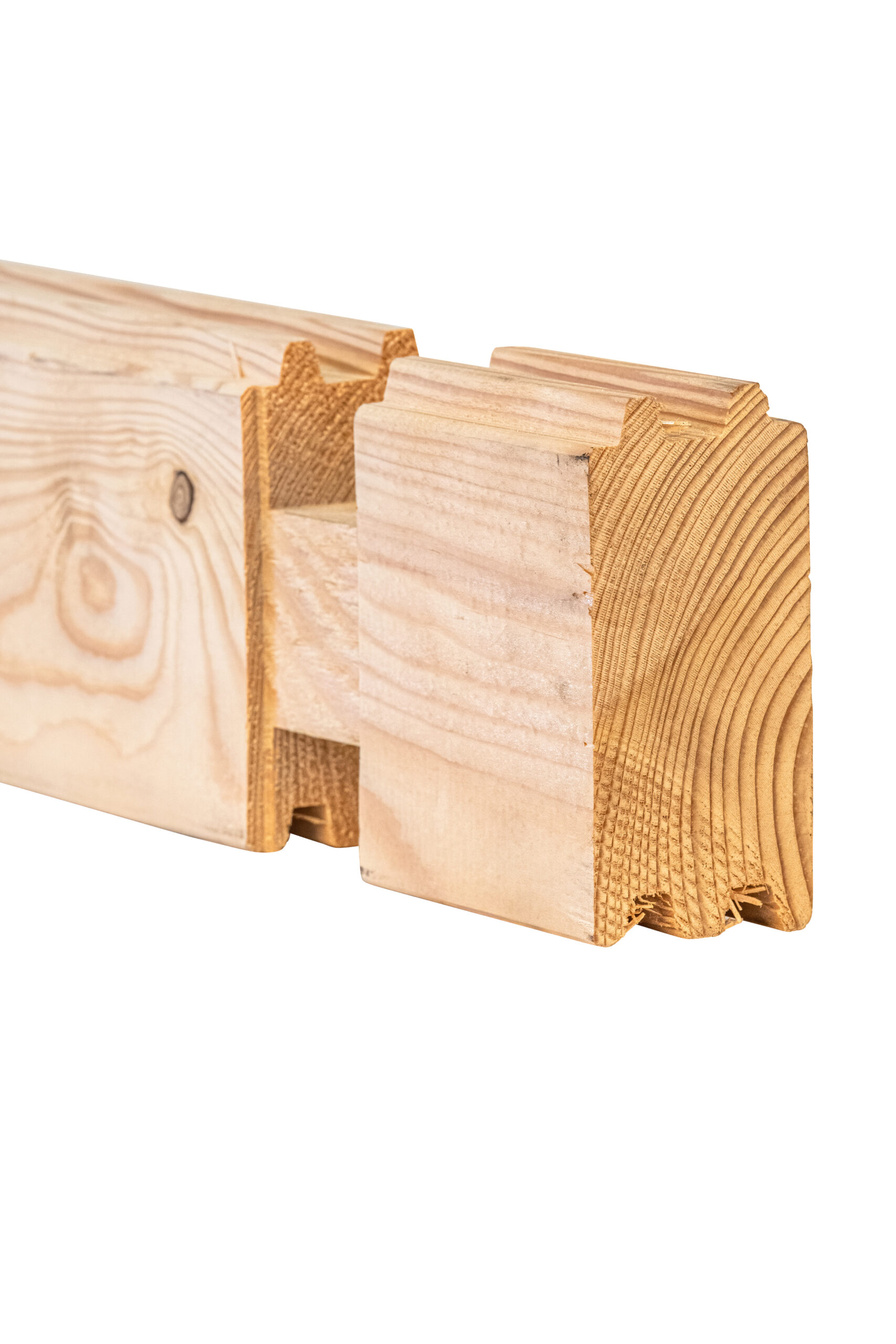 Blokhutprofiel 58 mm p/m | geschaafd | vuren | onbehandeld