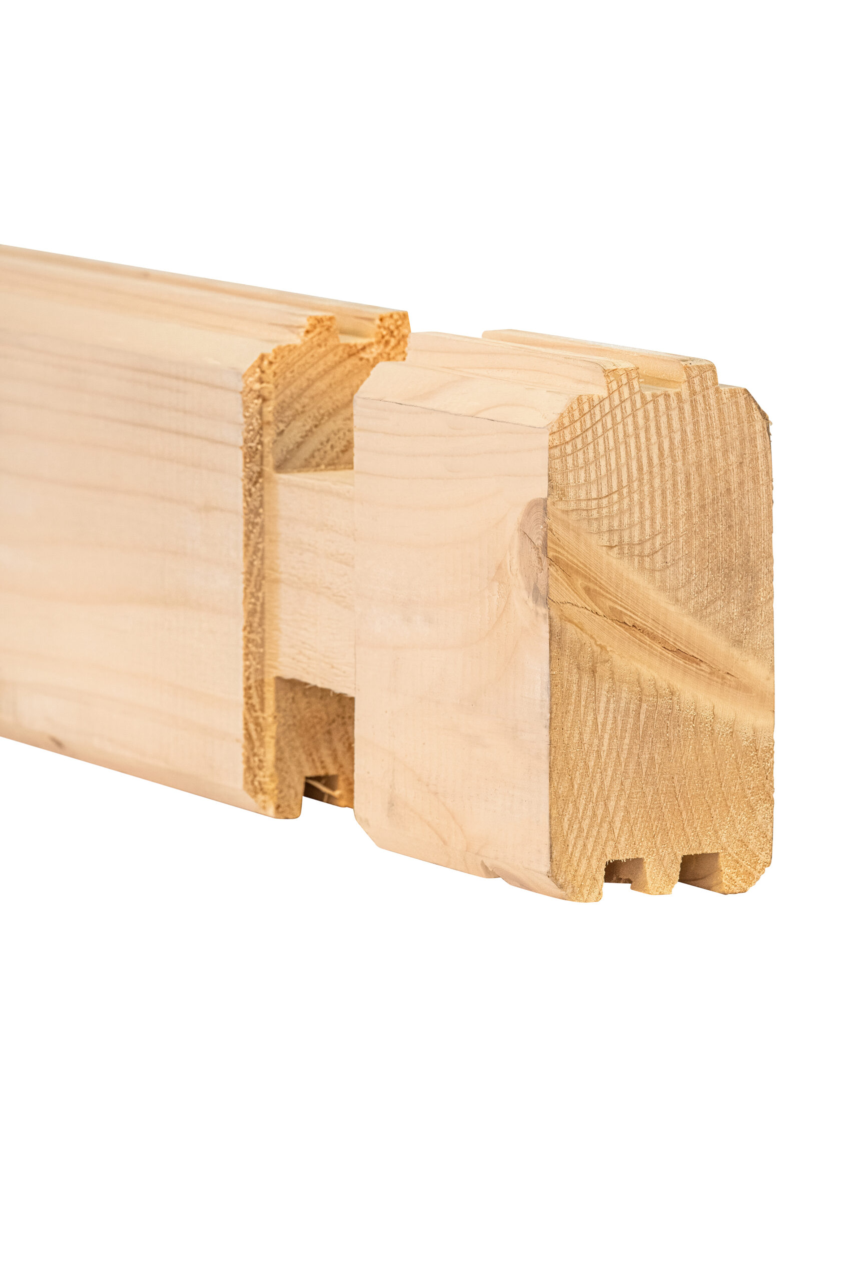 Blokhutprofiel 70 mm p/m | geschaafd | vuren | onbehandeld