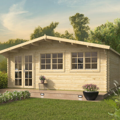 Blokhut - Tuinhuis Tova | 44 mm | vuren onbehandeld