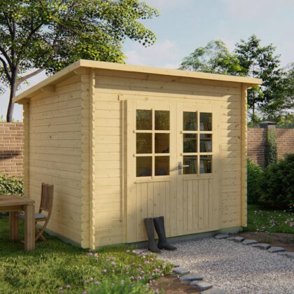Blokhut - Tuinhuis Mila | 28 mm | vuren honinggeel geïmpregneerd