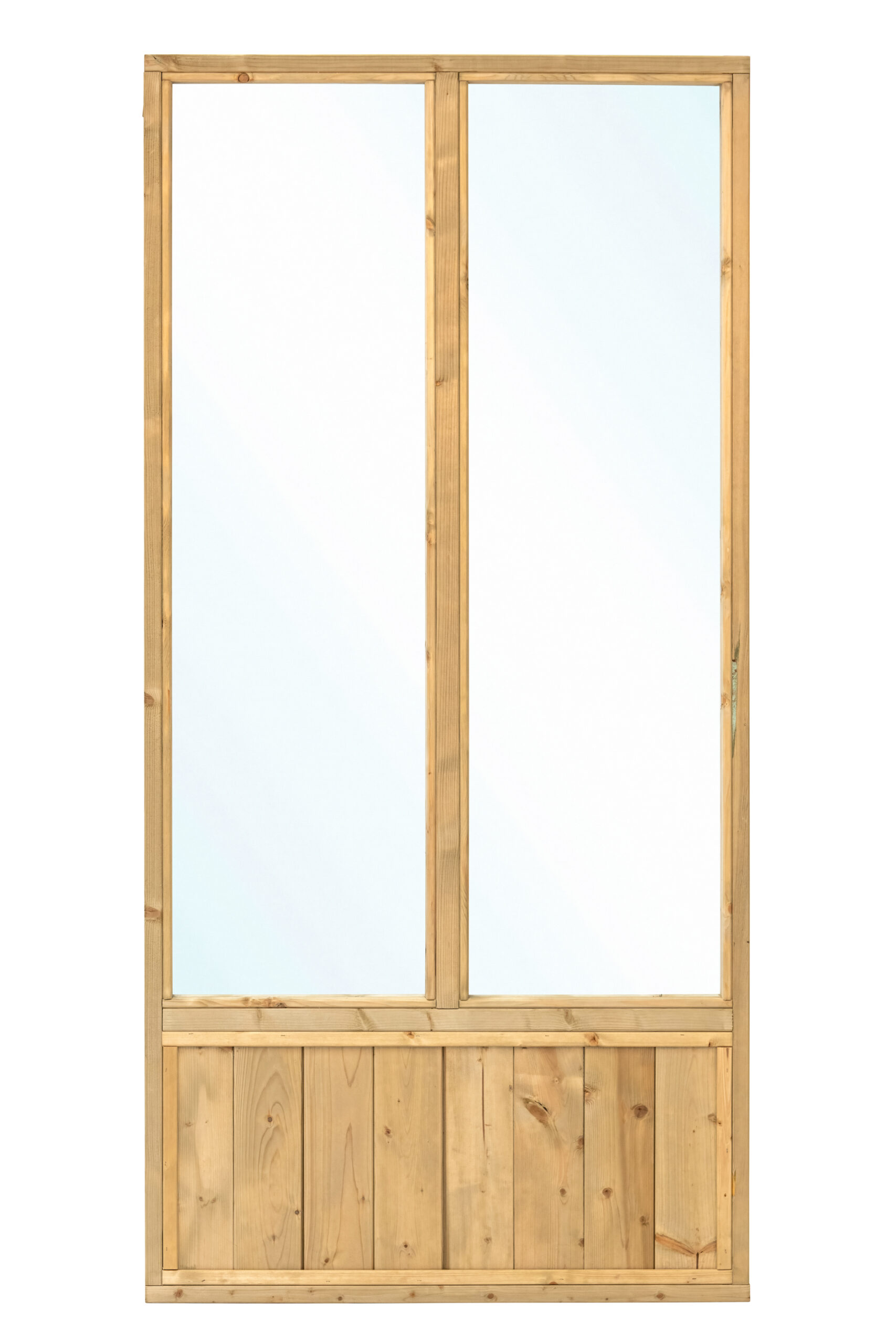 Glaswand Wandmodule Dubbel vuren groen geïmpregneerd B97 x H200 cm