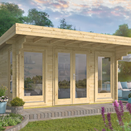 Blokhut - Tuinhuis Lory | 44 mm | vuren Red Class Wood geïmpregneerd