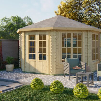 Blokhut - Tuinhuis Lynn | 44 mm | vuren onbehandeld