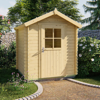 Blokhut - Tuinhuis Richard | 28 mm | vuren grijs geïmpregneerd