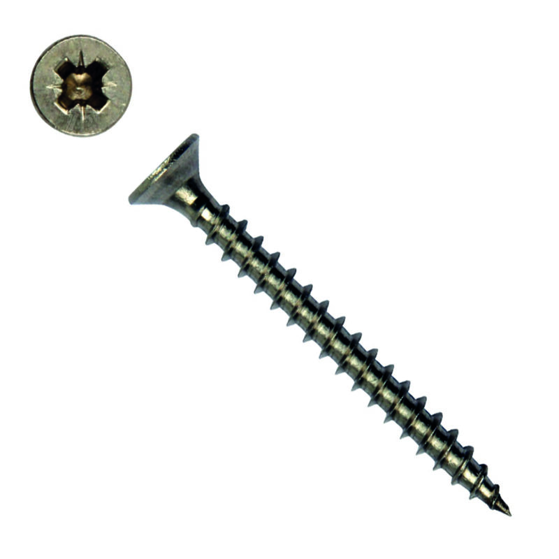 Spaanplaatschroef rvs pzd 4,0 x 30 mm