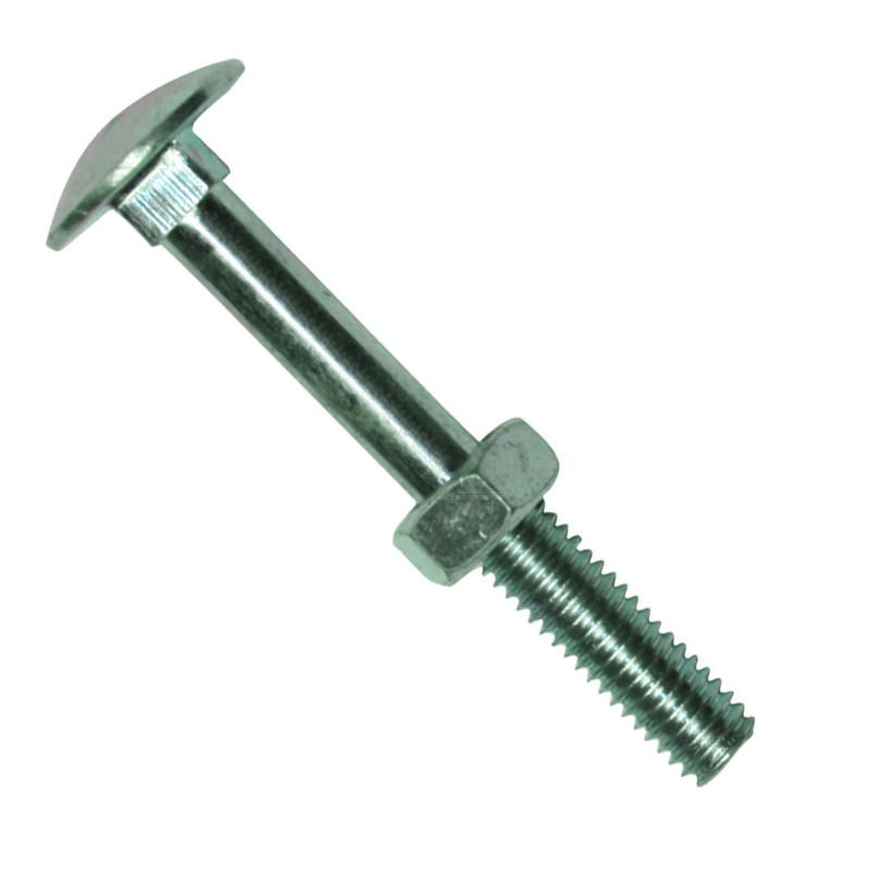Slotbout DIN 603 met zeskantmoer DIN 555 - 8,0 x 30 mm