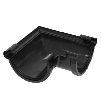 Kunststof mastgoot Buitenhoek 100 mm zwart