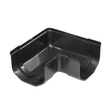 Kunststof minigoot Buitenhoek dakgoot 65 mm zwart