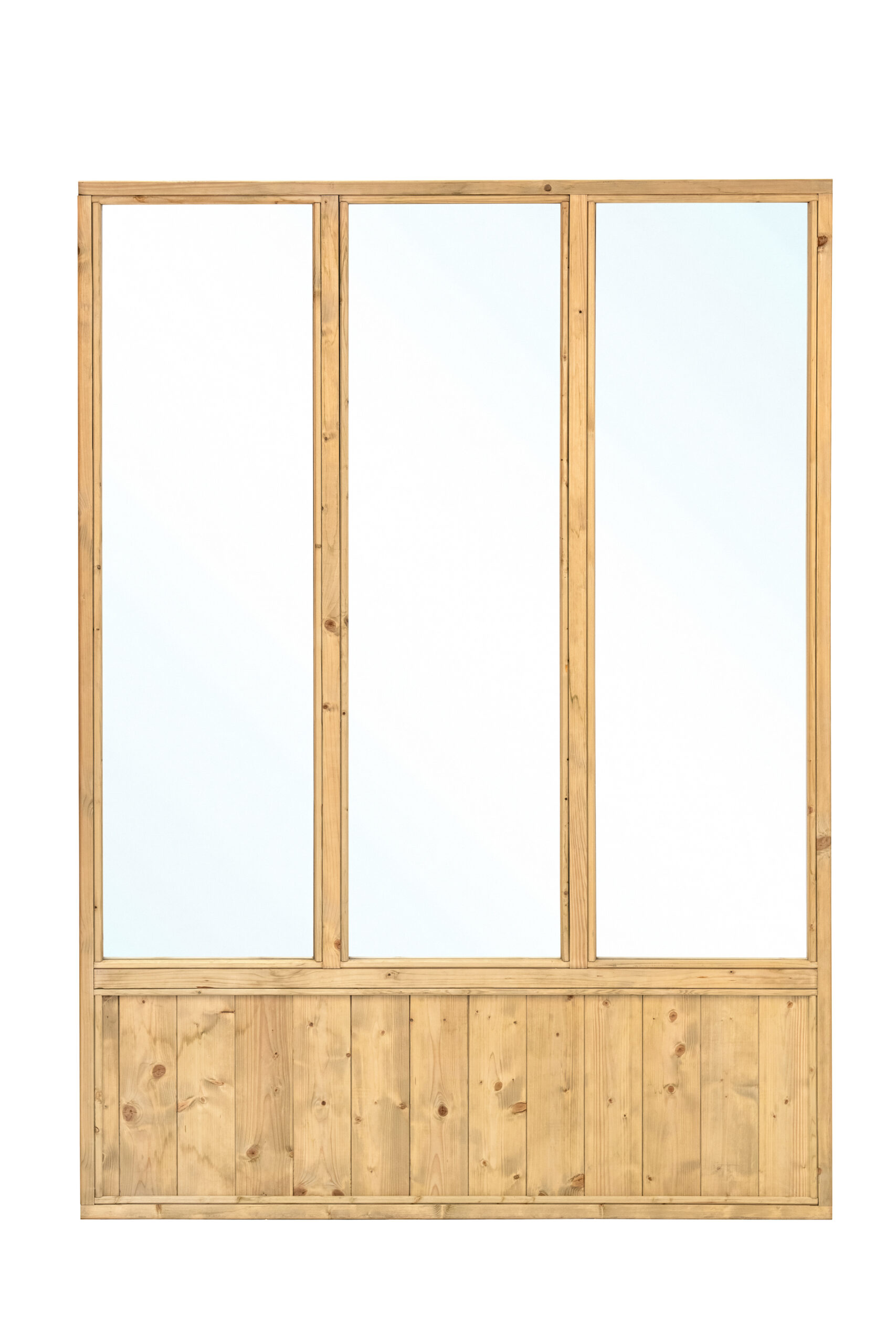 Glaswand Wandmodule Triple vuren groen geïmpregneerd B145 x H200 cm