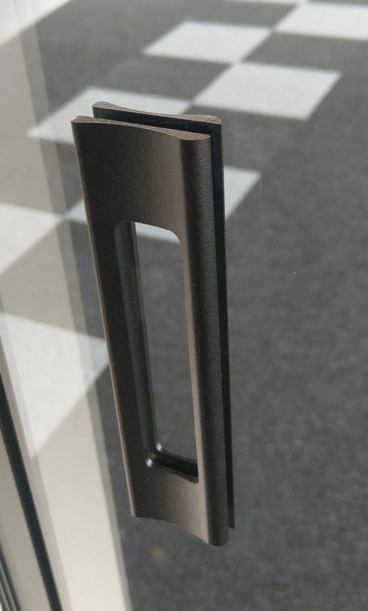 Deurgreep recht opleg zwart