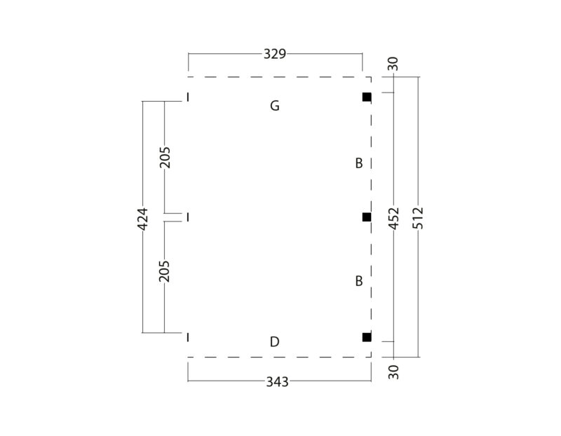Kapschuur Billund XXL Uitbredingset Red Class Wood 350 x 510 cm