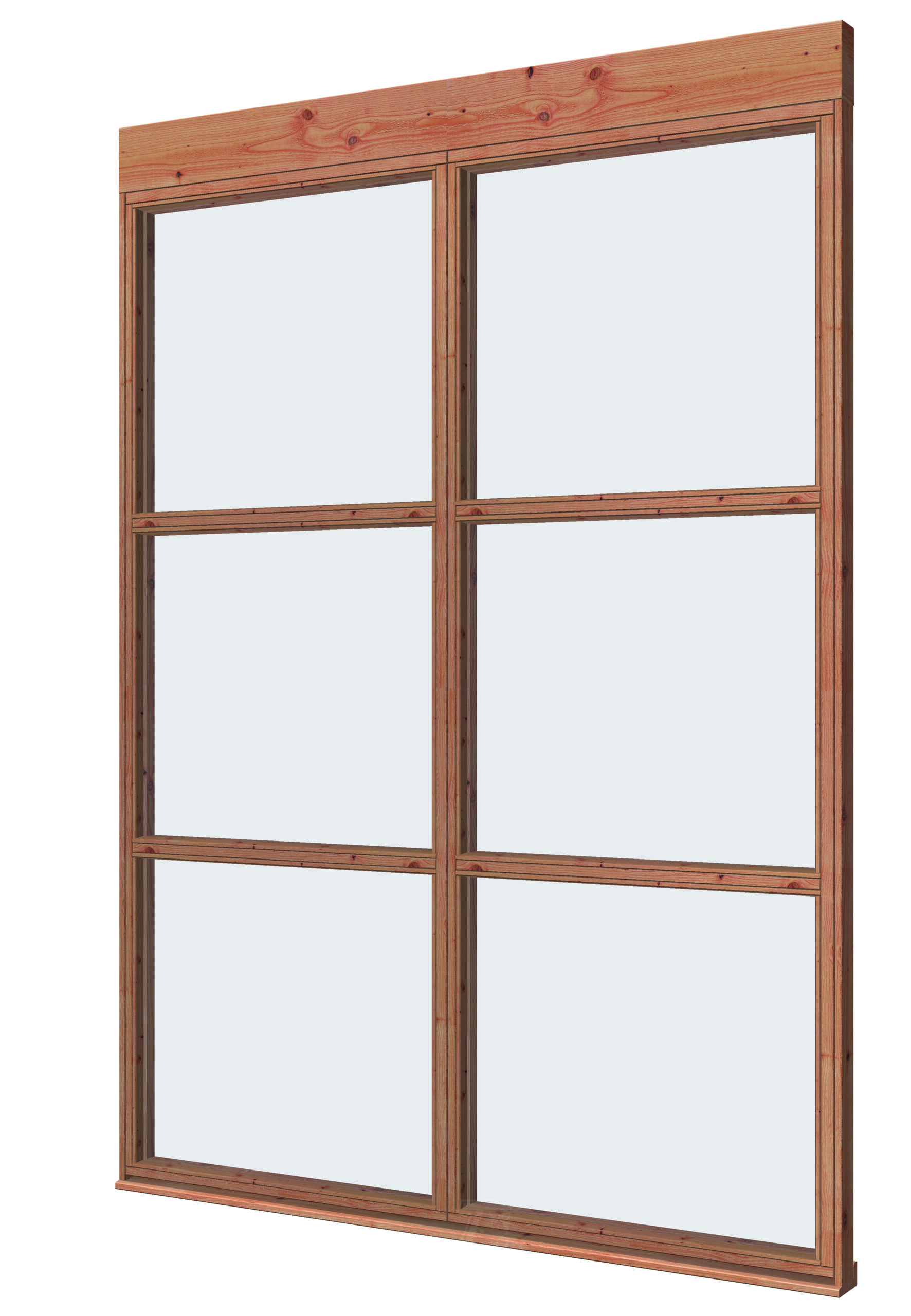 Glaswand De Luxe type G Douglas Gedroogd Onbehandeld 166,7 x 230 cm