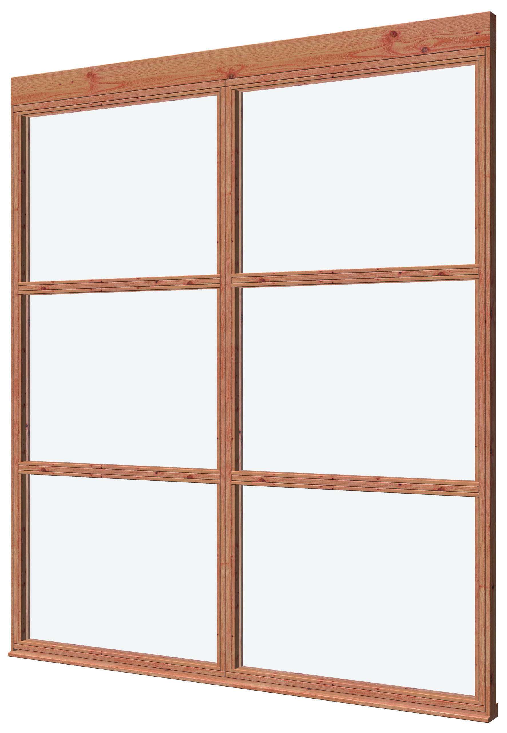 Glaswand De Luxe type P Douglas Gedroogd Onbehandeld 198 x 230 cm