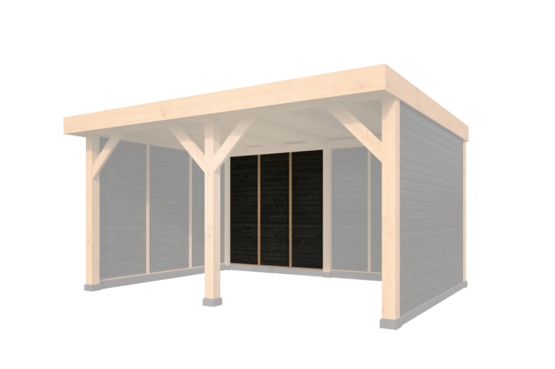 DHZ Rijssen wand module Type B 250 x 224 cm zwart geïmpregneerd