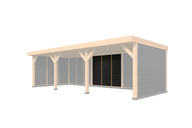 DHZ Rijssen wand module Type C 300 x 224 cm zwart geïmpregneerd