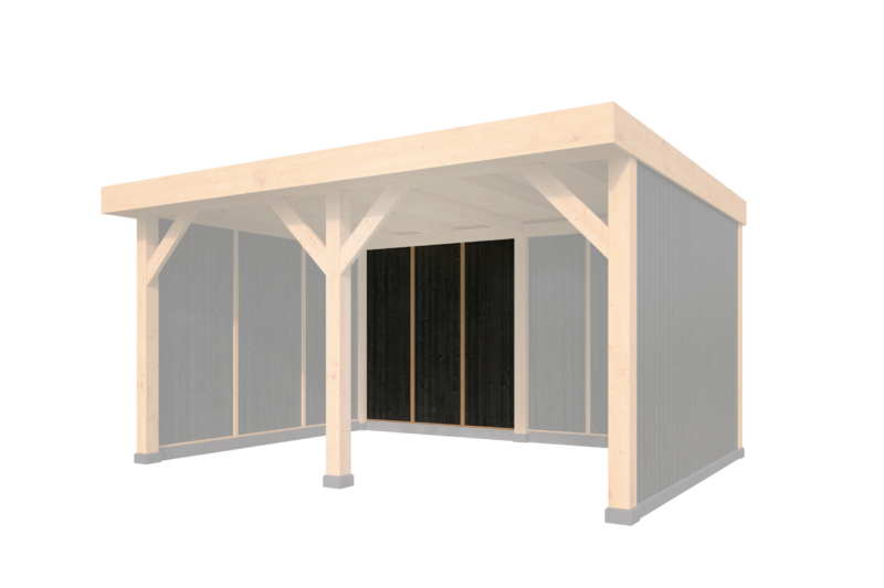 DHZ Rijssen vertikale wand module Type B 250 x 224 cm zwart geïmpregneerd