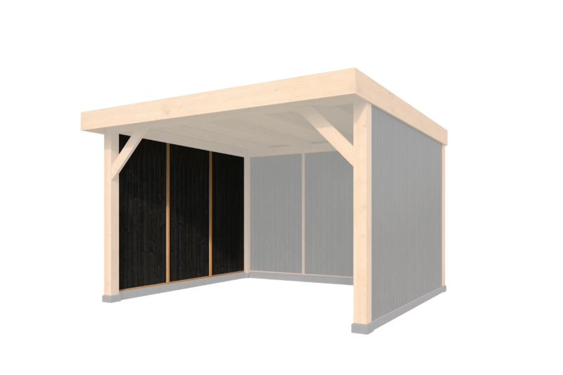 DHZ Rijssen vertikale wand module Type D 400 x 224 cm zwart geïmpregneerd