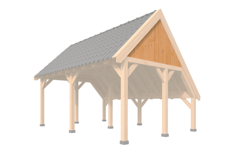 Verticale Wand Wisselsponning Topgevel Kapschuur XL Red Class Wood