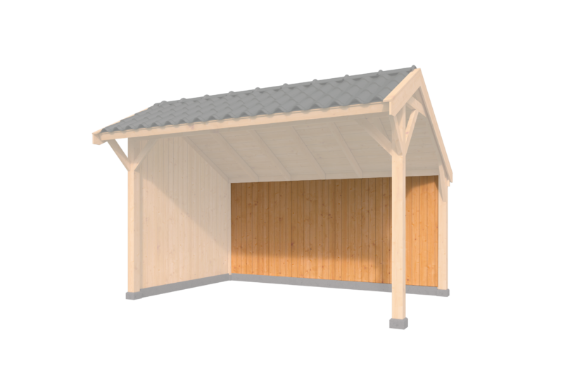 Verticale Wand Wisselsponning Type H Red Class Wood 400 x 120 cm