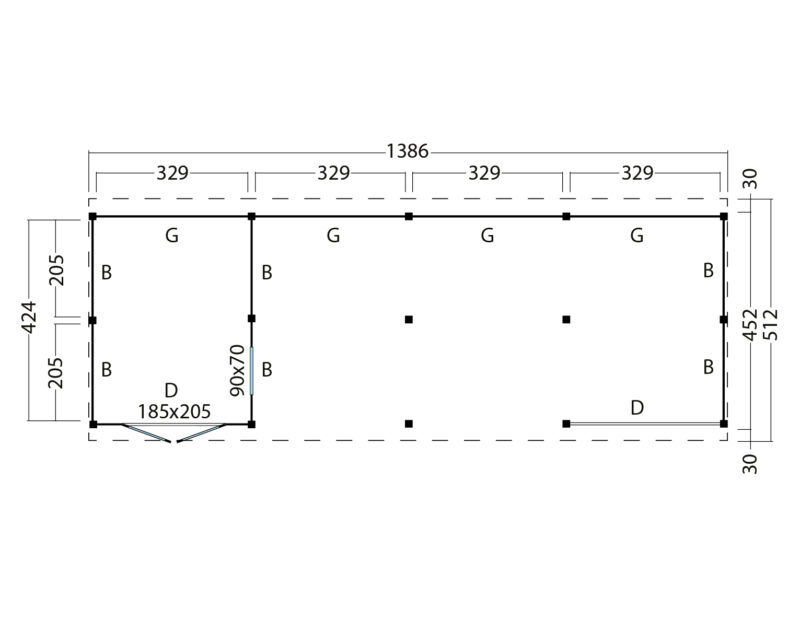 Kapschuur Billund XXL Samenstelling 11 Red Class Wood zwart gespoten
