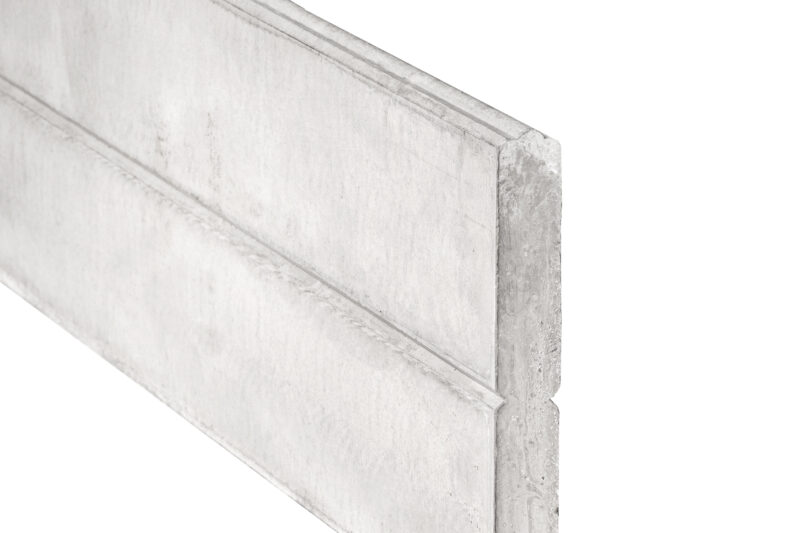 Berton©-motiefplaat smal wit/grijs H26 x D3,5 x L184 cm blokhutprofiel