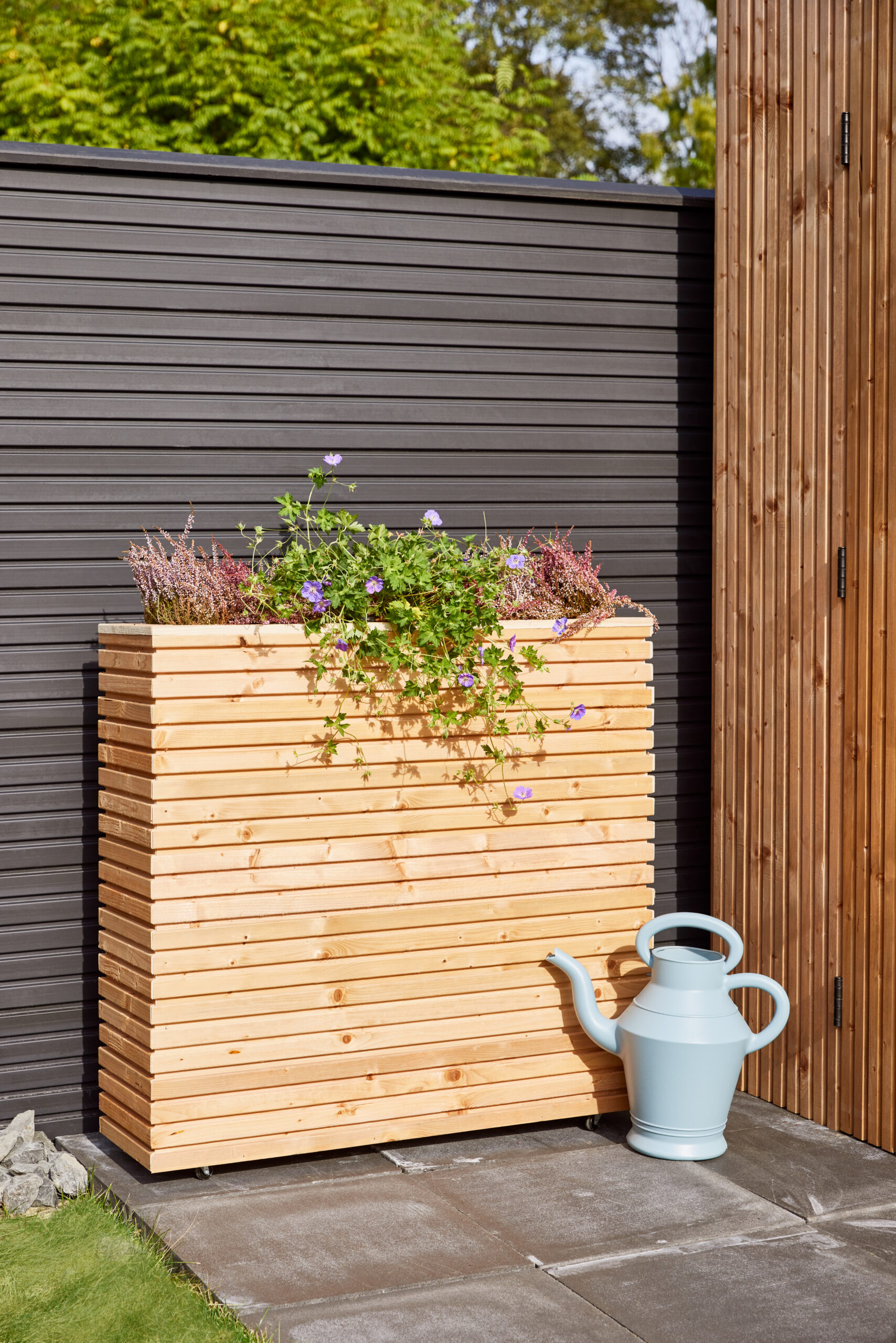 Berton©-motiefplaat smal antraciet gecoat H26 x D3,5 x L184 cm Deens rabat