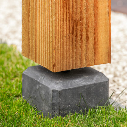 Berton© betonpoer (18,0 x 18,0) > (15,0 x 15,0) x 50,0 cm, antraciet, M16-bus, Eco