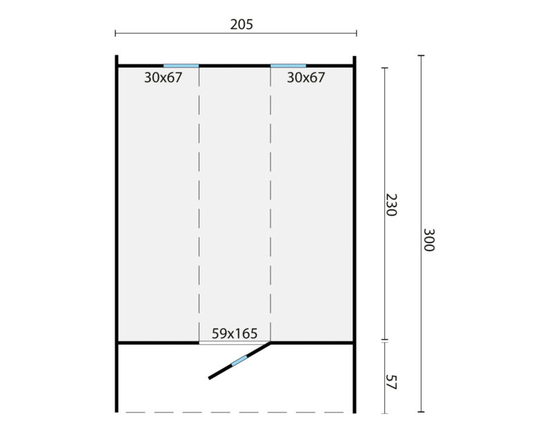 Saunabarrel | Ø205 x 300 cm | 38 mm | onbehandeld vuren