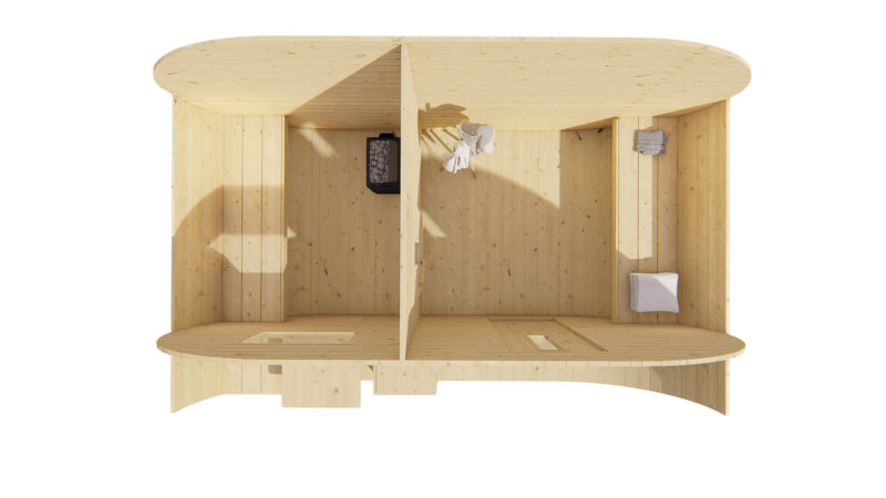 Sauna Oval | 38 mm | onbehandeld