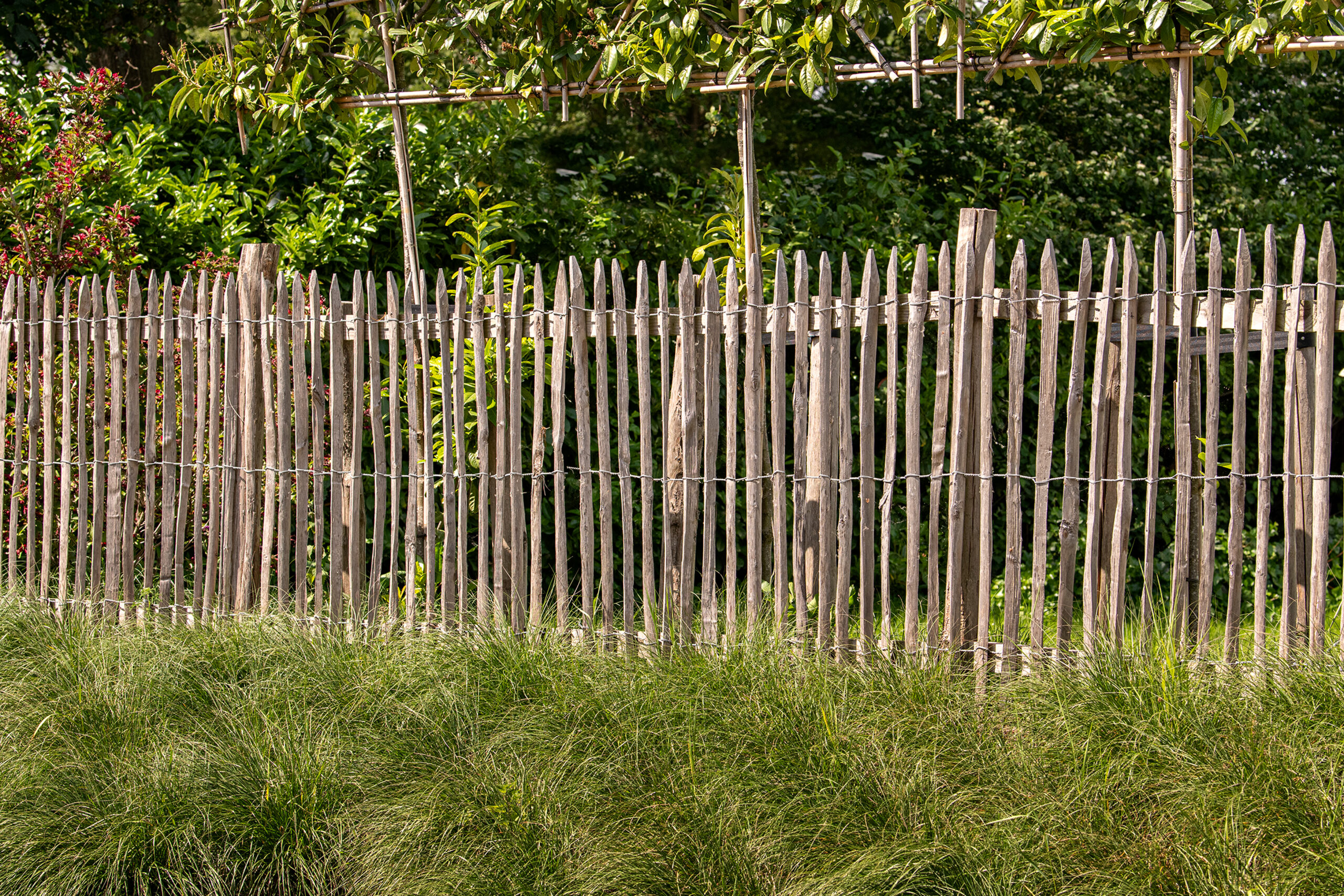 Engelse kastanjerol, 3 draden, latafstand 7,5 cm L460 x H120 cm