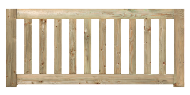 Tuinhek grenen groen geïmpregneerd Modern de Luxe 60 x 180 cm