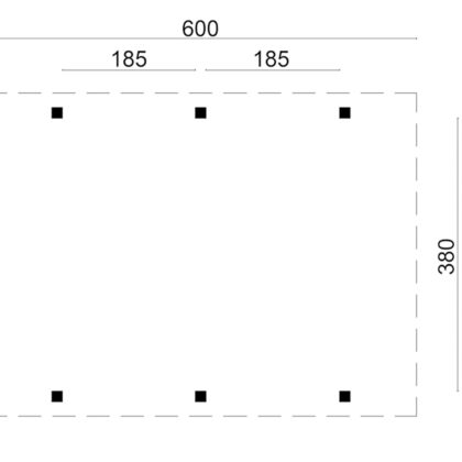 DHZ Carport Lemmer Douglas fijnbezaagd 450 x 600 cm