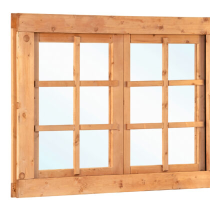 Red Class Wood uitzetraam, 6-ruits, dubbel Uitzetraam B1252 x H900 mm buitenmaat