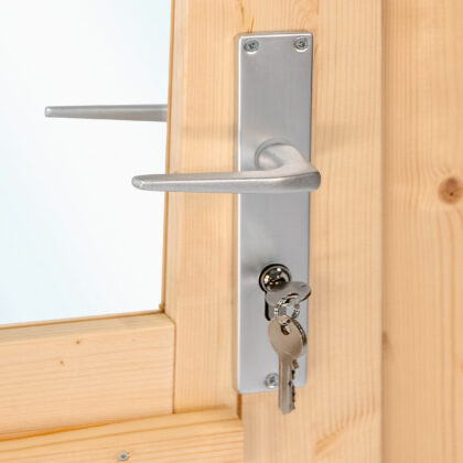 Deur enkel met raam D6 LS vuren 90,5 x 196 cm
