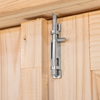 Dubbele deur+kozijn, vuren, enkel glas D3