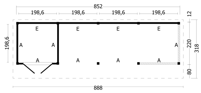 Bergen L Type 11 Douglas Gedroogd Potdekselplank blank