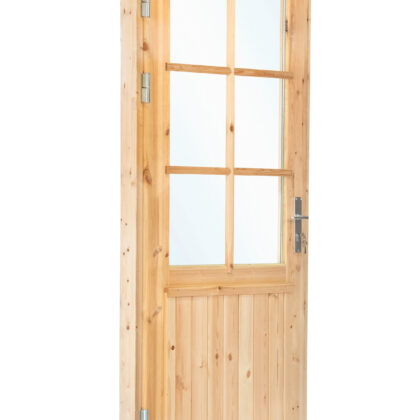 Deur enkel met raam XXL linksdraaiend, vuren 106,5 x 215 cm