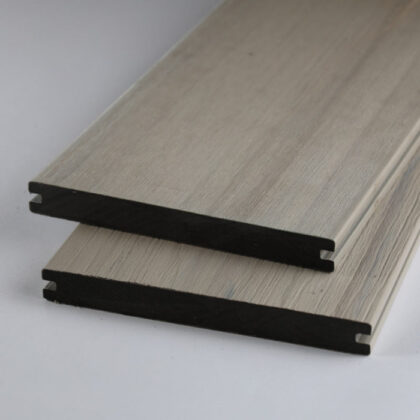 Vlonderplank composiet massief 2,3 x 19 cm Sandy Beach vlak/houtnerf