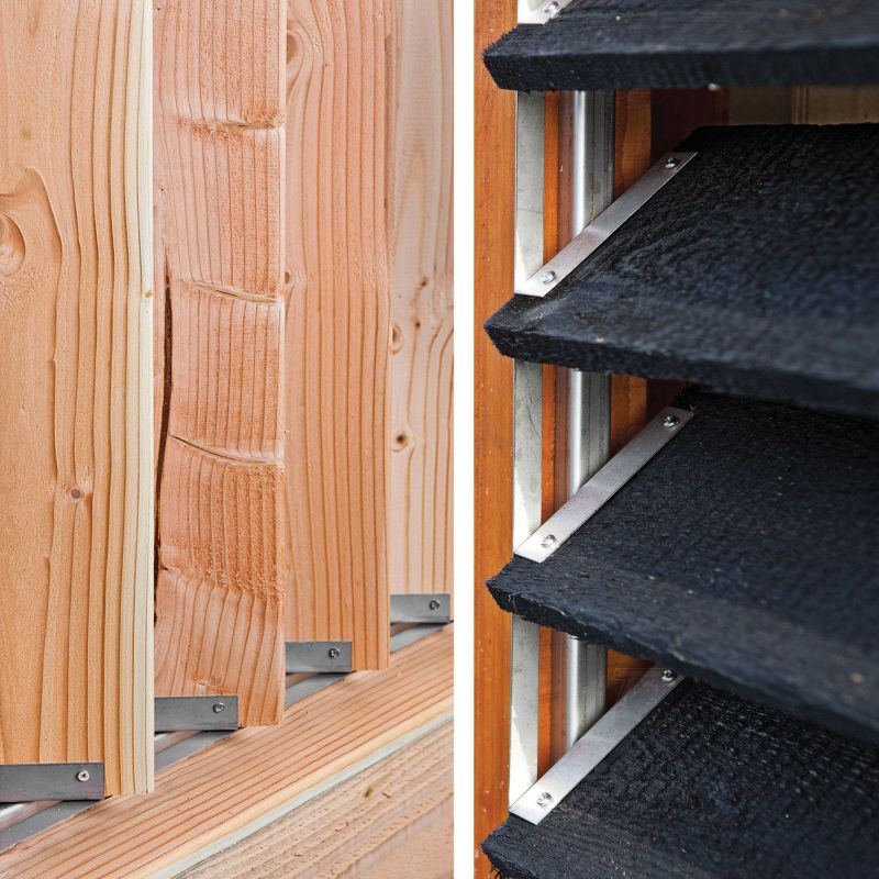 Set van 2 stuks(L+R) Flex Fence verkrijgbaar in 4 afmetingen en in RVS of Zwart