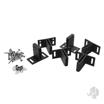 006303 | T-Beslag | Voor Houtcomposiet Schuttingen Elephant® | Antraciet gepoedercoat | Inclusief schroeven | 6 stuks in Blister