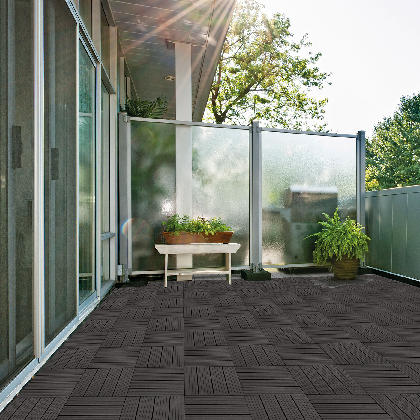 011687 | Terrastegel | Houtcomposiet | Antraciet | FSC© | 2.4x30x30cm