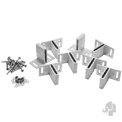 026419 | T-beslag | Voor houtcomposiet Design schuttingen Elephant® | 8 Stuks in blister | Geanodiseerd aluminium