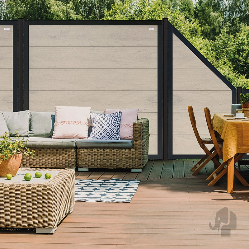 Aluminium paal zwart gepoedercoat met houten kern 70x70mm lengte 272cm