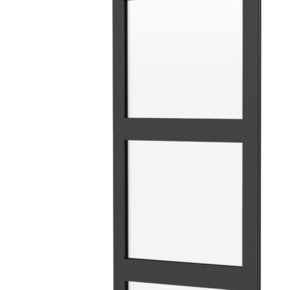 Glaswand Zwart Aluminium 2240x785mm