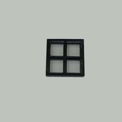 Stalen raam Zwarte structuurcoating 250x250mm (vast)