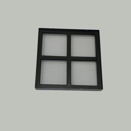 Stalen raam Zwarte structuurcoating 400x400mm (vast)